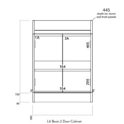 Scudo Lili 600mm Gloss White Floorstanding Vanity Unit and Basin