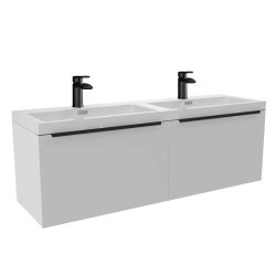 Scudo Muro 1200mm Gloss White Wall Mounted Vanity Unit and Basin