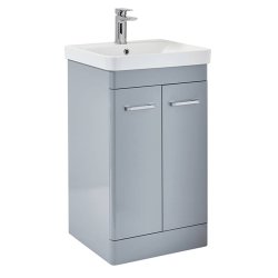 Scudo Rossini 500mm Pebble Grey Floorstanding Vanity Unit and Basin