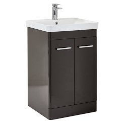 Scudo Rossini 600mm Wolf Grey Floorstanding Vanity Unit and Basin