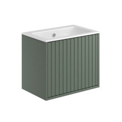 Scudo Alfie 600mm Reed Green Wall Mounted Vanity Unit and Basin