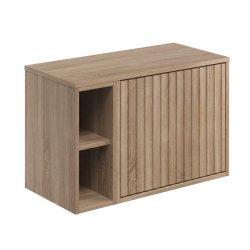 Scudo Alfie 800mm Sonoma Oak Wall Mounted Vanity Unit and Countertop