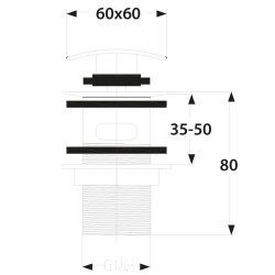 Scudo Chrome Square Dome Slotted Sprung Basin Waste