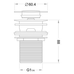 Scudo Chrome Round Slotted Sprung Basin Waste