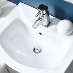 Scudo Chrome Round Slotted Swivel Top Basin Waste