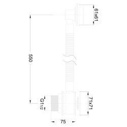 Scudo Chrome Square Bath Sprung Waste and Overflow