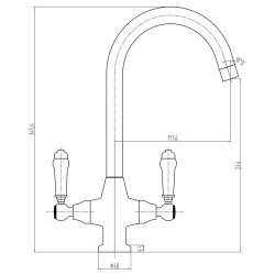 Scudo Harrogate Chrome Kitchen Tap