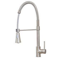 Scudo Tirare Brushed Nickel Kitchen Tap with Pull Out Spray