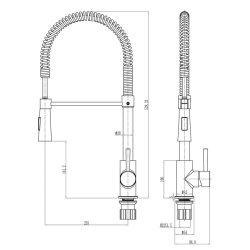 Scudo Tirare Chrome Kitchen Tap with Pull Out Spray