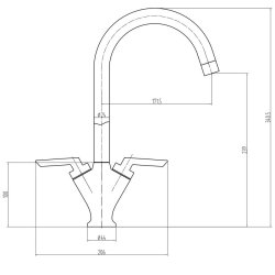 Scudo Olicana Chrome Kitchen Tap