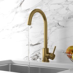 Scudo Manhattan Brushed Brass Kitchen Tap