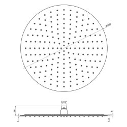 Scudo Chrome Round 400mm Fixed Shower Head