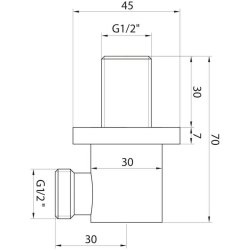 Scudo Black Round Outlet Elbow