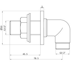 Scudo Chrome Traditional Outlet Elbow