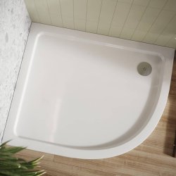 Scudo Shires 900 x 760mm RH White Offset Quadrant Shower Tray