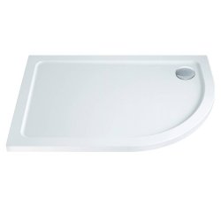 Scudo Shires 900 x 760mm RH White Offset Quadrant Shower Tray