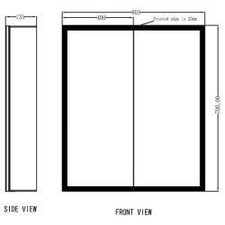 Scudo Mia 800 x 700mm Double Door LED Mirror Cabinet