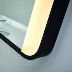 Scudo Mono 500 x 700mm Matt Black Soft Edge LED Mirror