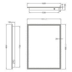 Scudo Mosca 600 x 800mm LED Mirror