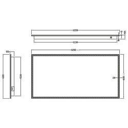 Scudo Mosca 1200 x 600mm LED Mirror