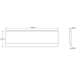 Scudo Waterproof 1700mm Gloss White Front Bath Panel