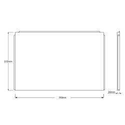 Scudo Waterproof 700mm Gloss White End Bath Panel