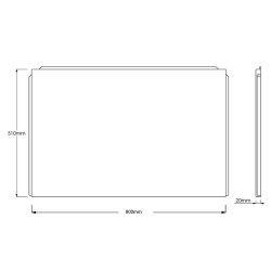 Scudo Waterproof 800mm Gloss White End Bath Panel