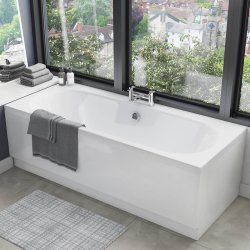 Scudo 1700mm Gloss White Wooden Front Bath Panel 