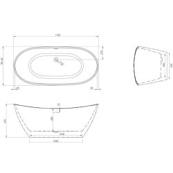 Scudo Aruba 1700 x 780mm Freestanding Bath Lifestyle