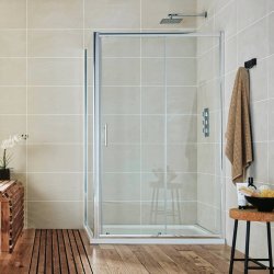 Scudo S6 1000mm Chrome Sliding Shower Door