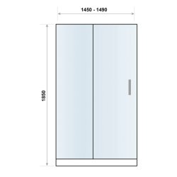 Scudo S6 1500mm Chrome Sliding Shower Door