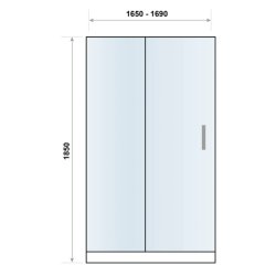 Scudo S6 1700mm Chrome Sliding Shower Door