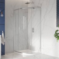 Scudo S8 800mm Chrome Single Door Quadrant Shower Enclosure