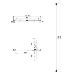 Scudo S8 760mm Chrome Infold Shower Door