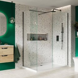 Scudo S8 Gunmetal 600mm Wetroom Panel