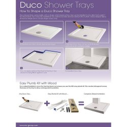 MX Ducostone Flat Top 1000 x 1000mm Anti Slip Quadrant Shower Tray with Waste