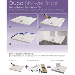 MX Ducostone Flat Top 1400 x 760mm Anti Slip Rectangular Shower Tray with Waste