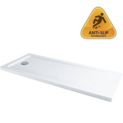 MX Ducostone Flat Top 1700 x 700mm Anti Slip Rectangular Shower Tray with Waste