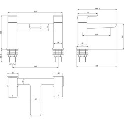 Ajax Burgh Brushed Brass Bath Filler