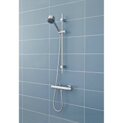 Nuie Minimalist Chrome Thermostatic Shower Bar Valve