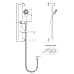 Nuie Curved Chrome Slide Rail Kit