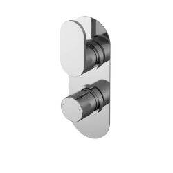 Nuie Binsey Chrome Thermostatic Twin Valve 