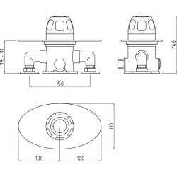 Nuie Chrome Concealed Sequential Thermostatic Shower Valve