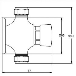 Nuie Chrome Exposed Non Concussive Shower Valve