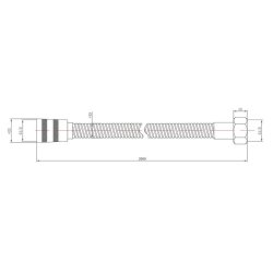 Nuie Chrome 2000mm Shower Flex