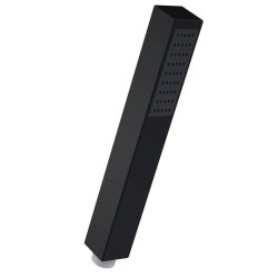 Nuie Rectangular Matt Black Minimalist Shower Handset