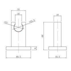 Nuie Square Chrome Wall Bracket