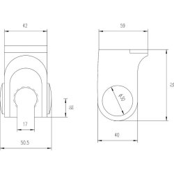 Nuie Chrome Wall Bracket