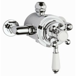 Nuie Victorian Chrome Dual Exposed Thermostatic Shower Valve