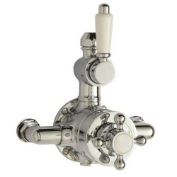 Nuie Victorian Chrome Exposed Thermostatic Twin Shower Valve